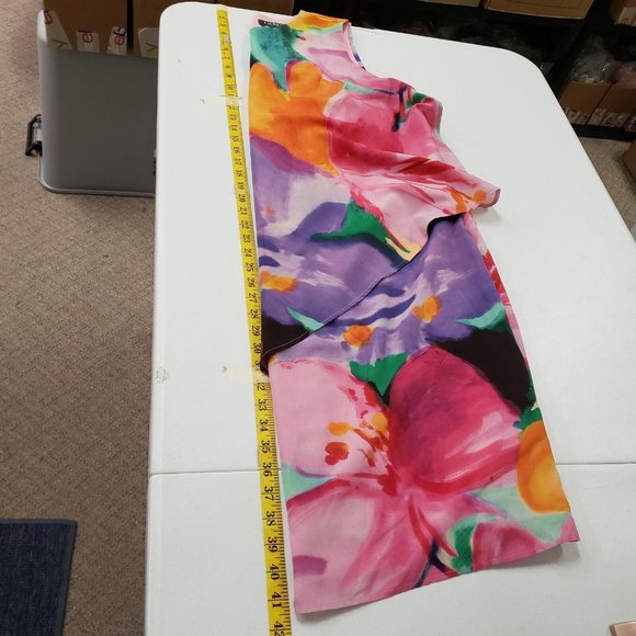 Lauren Ralph Lauren Womens Floral Midi Dress Size 18W Multicolor Sleeveless - Picture 6 of 6